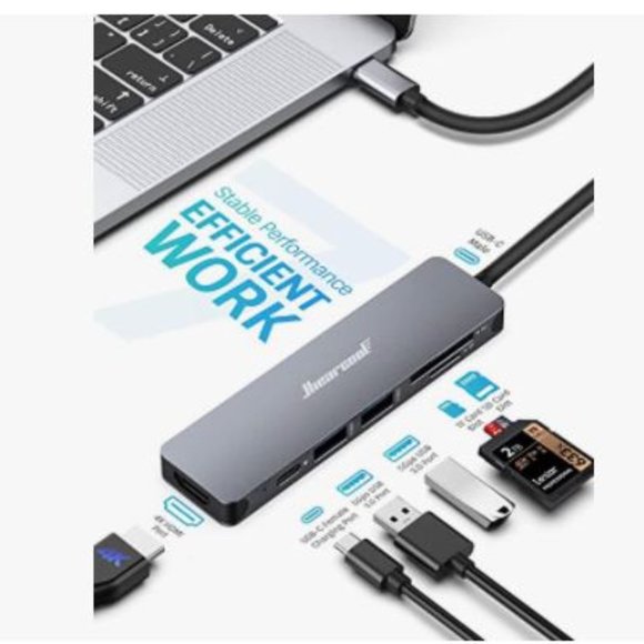 USB C Hub, Hiearcool Adapter USB C - Picture 2 of 4